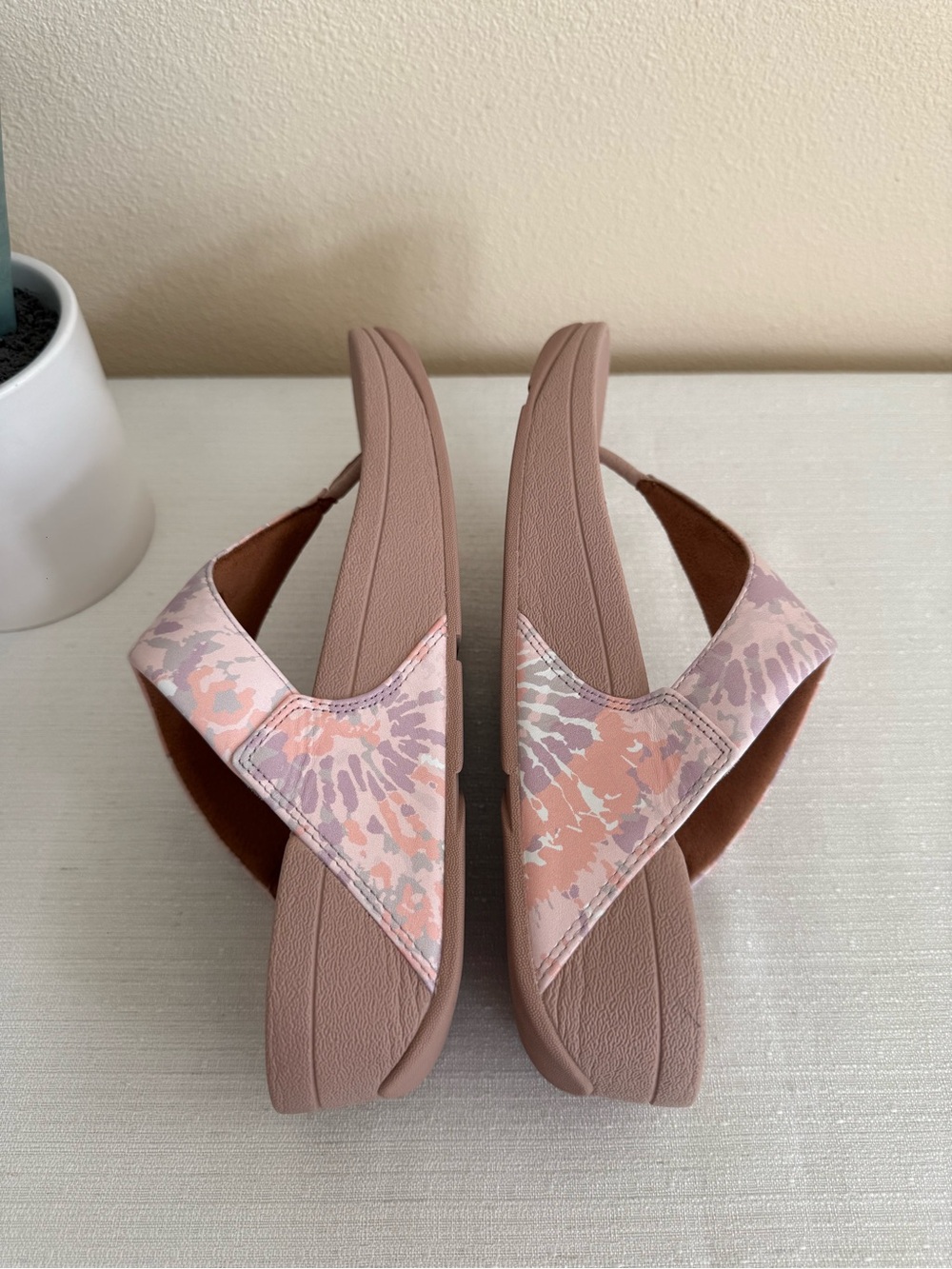 FitFlop Pink Camo Platform Flip Flop Sandals - Picture 8 of 11